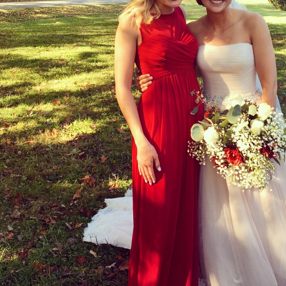 Cranberry bridesmaids dress